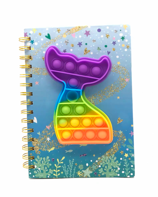 Mermaid Push Pop Bubble Notebook