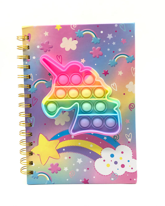 Unicorn Push Pop Bubble Notebook
