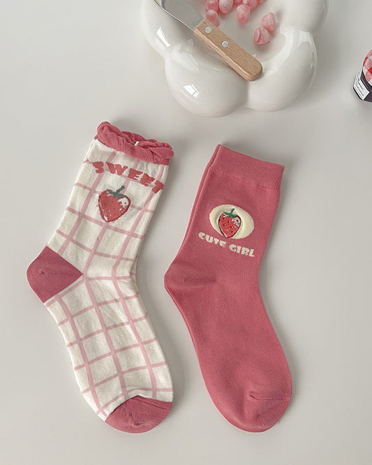 Summer Strawberry Socks