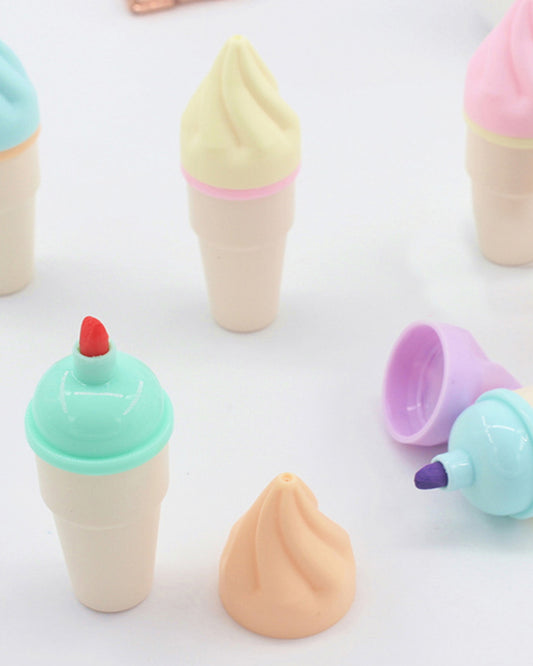 Ice Cream-Shaped Highlighters 